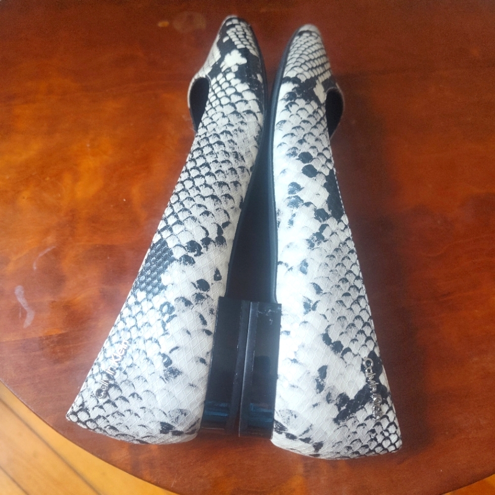 Calvin Klein Emerin Snake Print Pointed Toe Flat - image 4